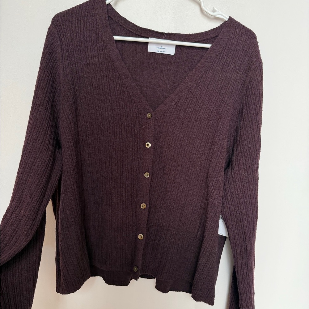 Old navy Plum Ribbed Cardigan